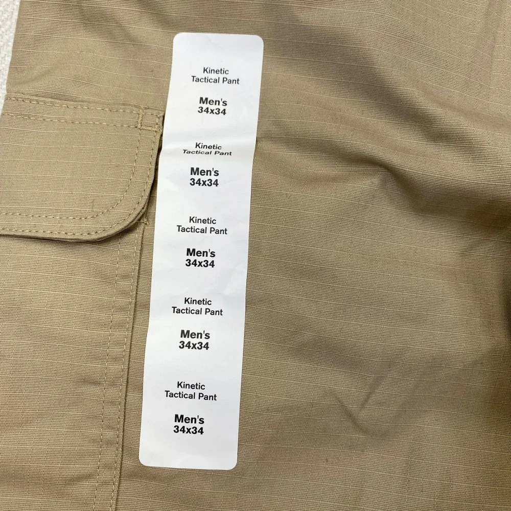 Propper Kinetic Tactical Pants Mens 34x34 Khaki Ripstop Water Resistant F52944X